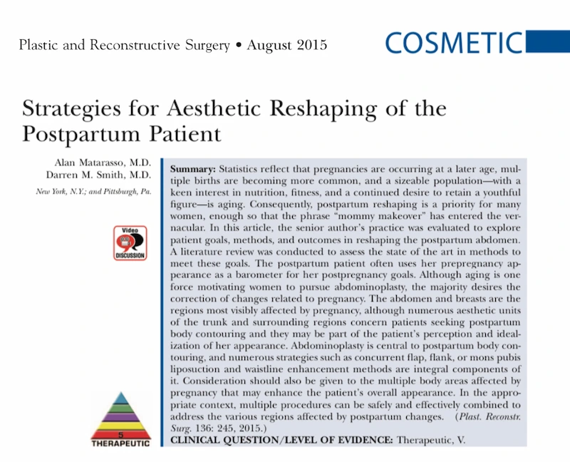 Strategies for large volume aesthetic reshaping of the postpartum patient.